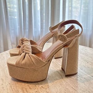 Beige Platform Heels